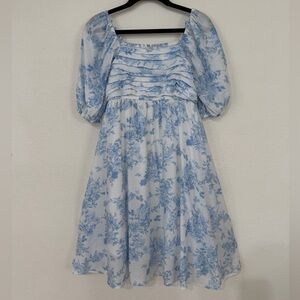Sweet Wanderer Blue and White Maternity dress